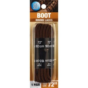 Shoe Gear - Cordones de nailon para botas, 72'', marrón/negro