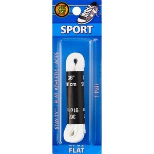 Shoe Gear Flat Athletic Laces 36 Inches White , CVS