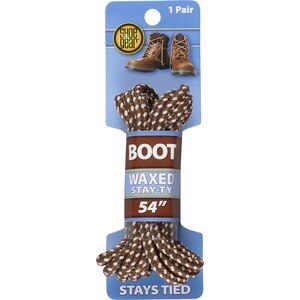 Shoe Gear - Cordones encerados Stay-Ty para botas, 54'', marrón