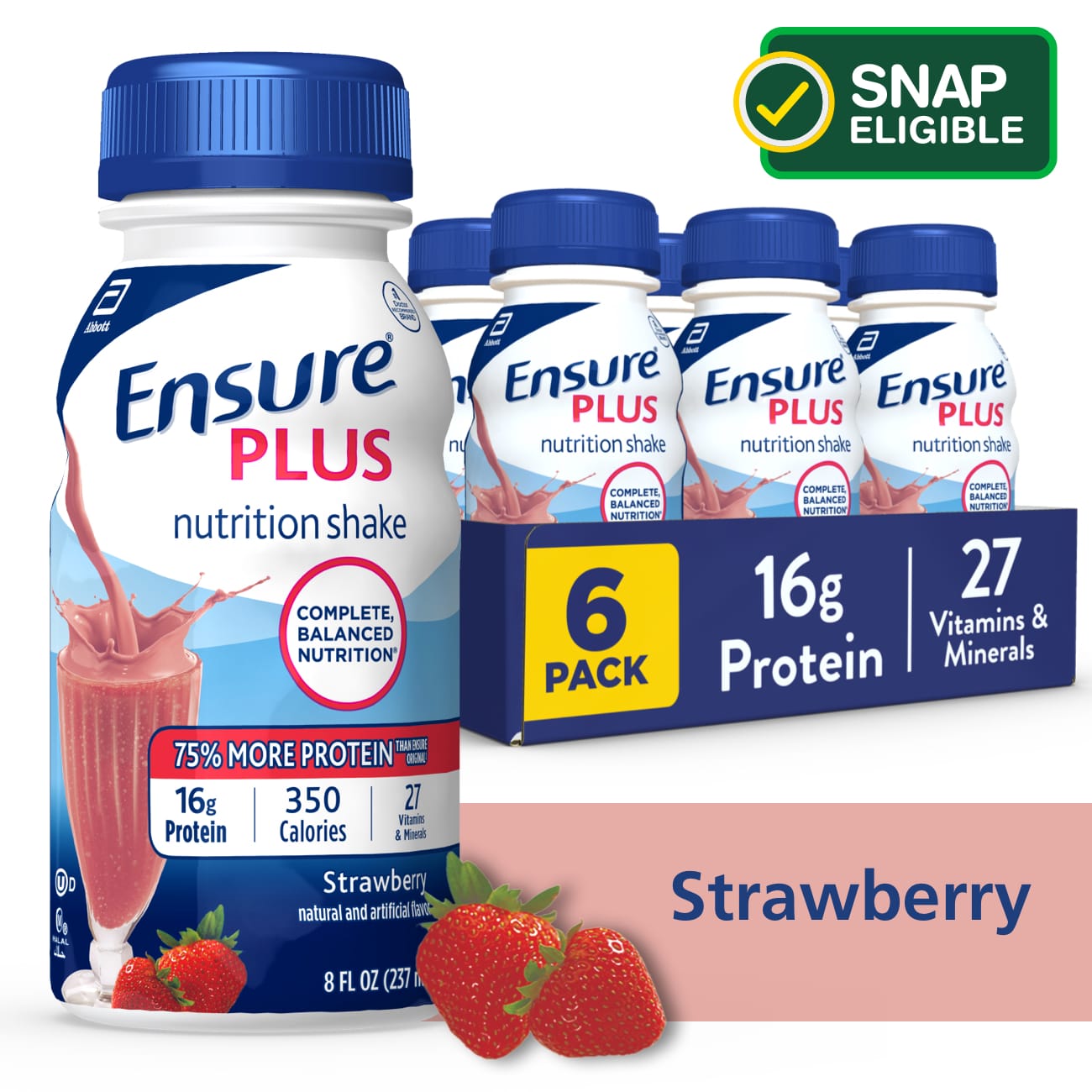 Ensure Plus Nutrition Shake Ready-to-Drink 8 fl oz, 6CT