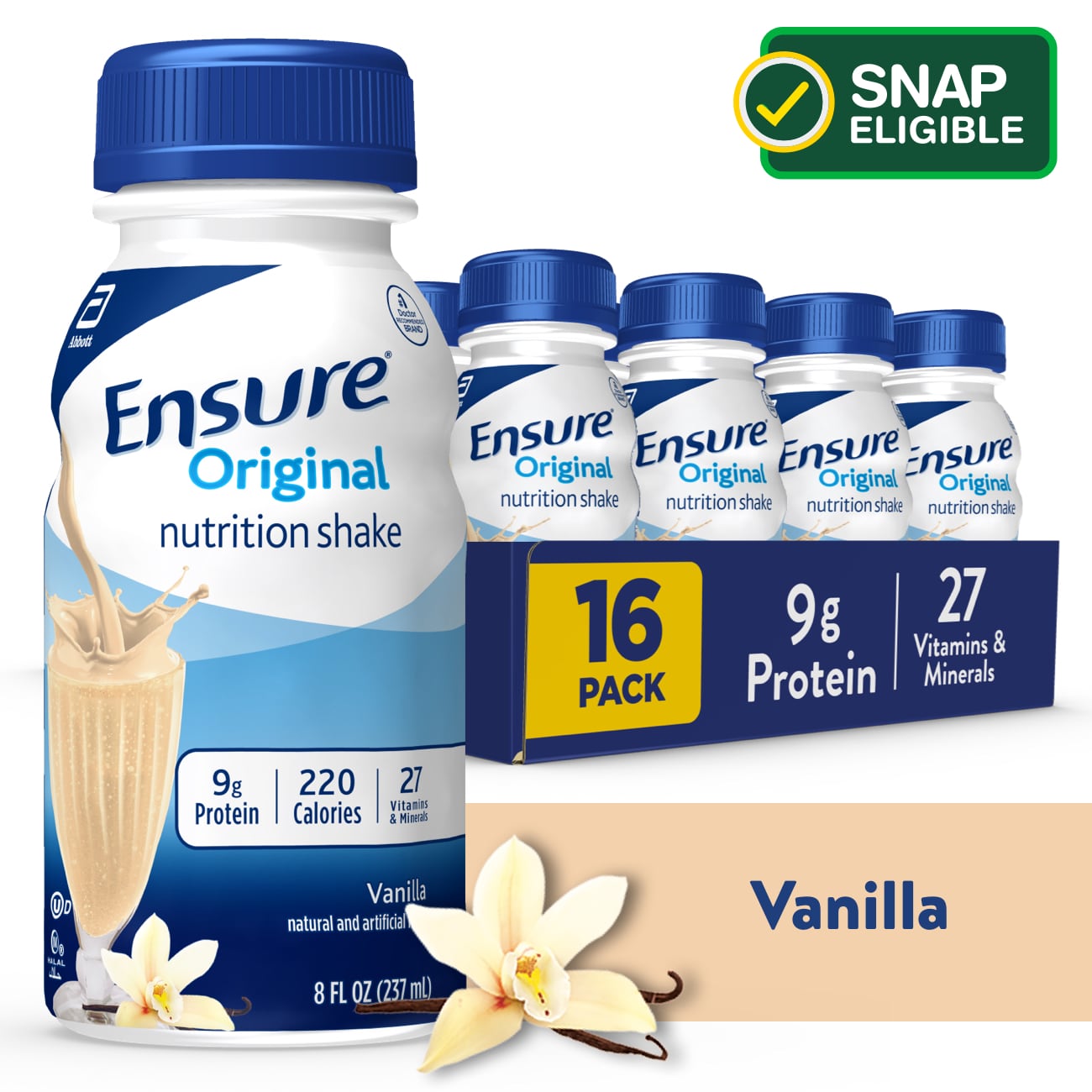 Ensure Original Nutrition Shake Vanilla Ready-to-Drink 8 Fl Oz, 16 Ct - 8 Oz , CVS