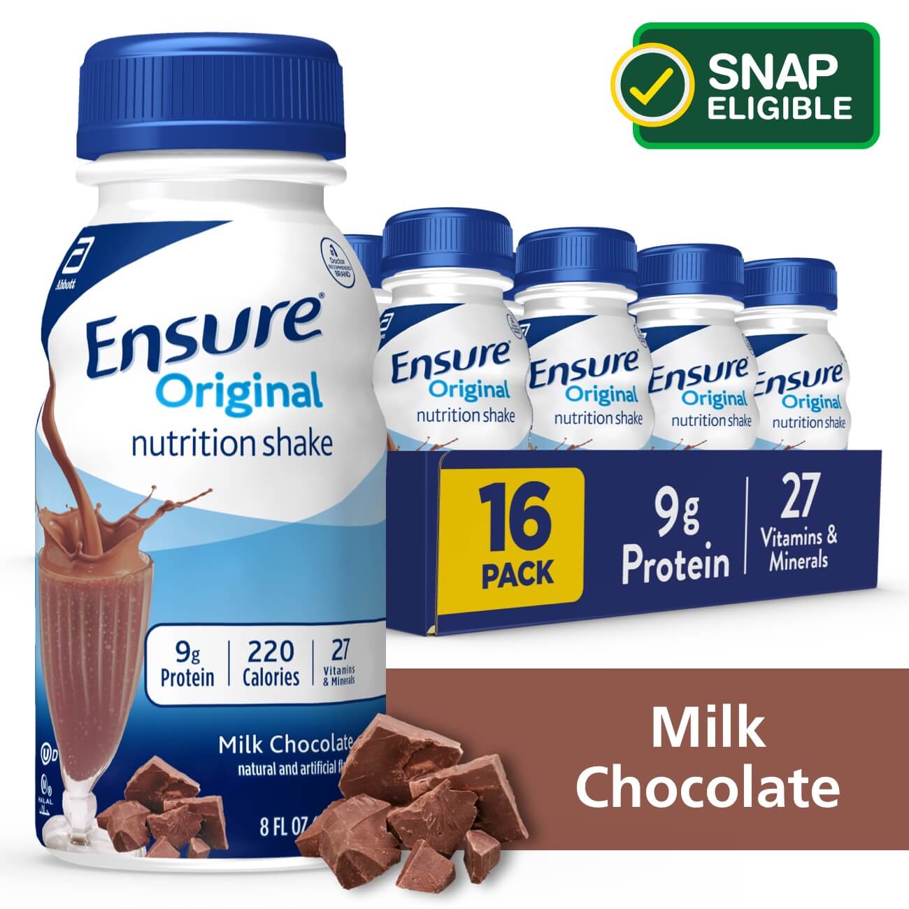 Ensure Original Nutrition Shake Milk Chocolate Ready-to-Drink 8 Fl Oz, 16 Ct - 8 Oz , CVS