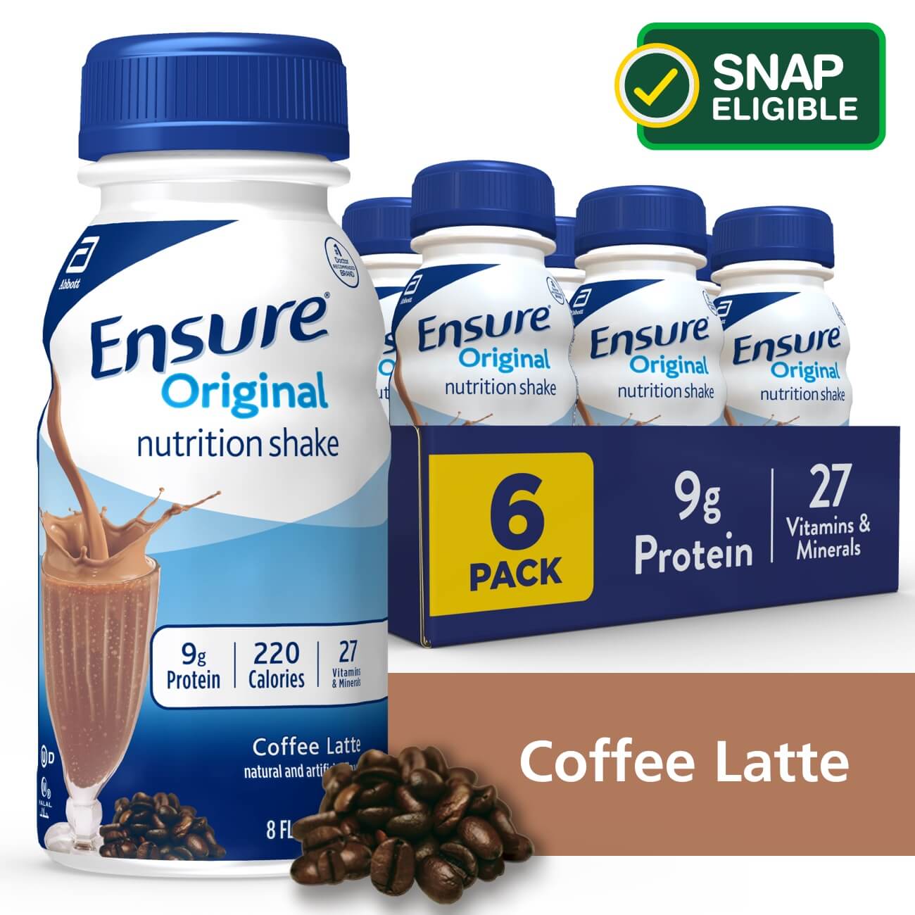 Ensure Original Coffee Latte Nutrition Shake, 6 Ct - 8 Oz , CVS