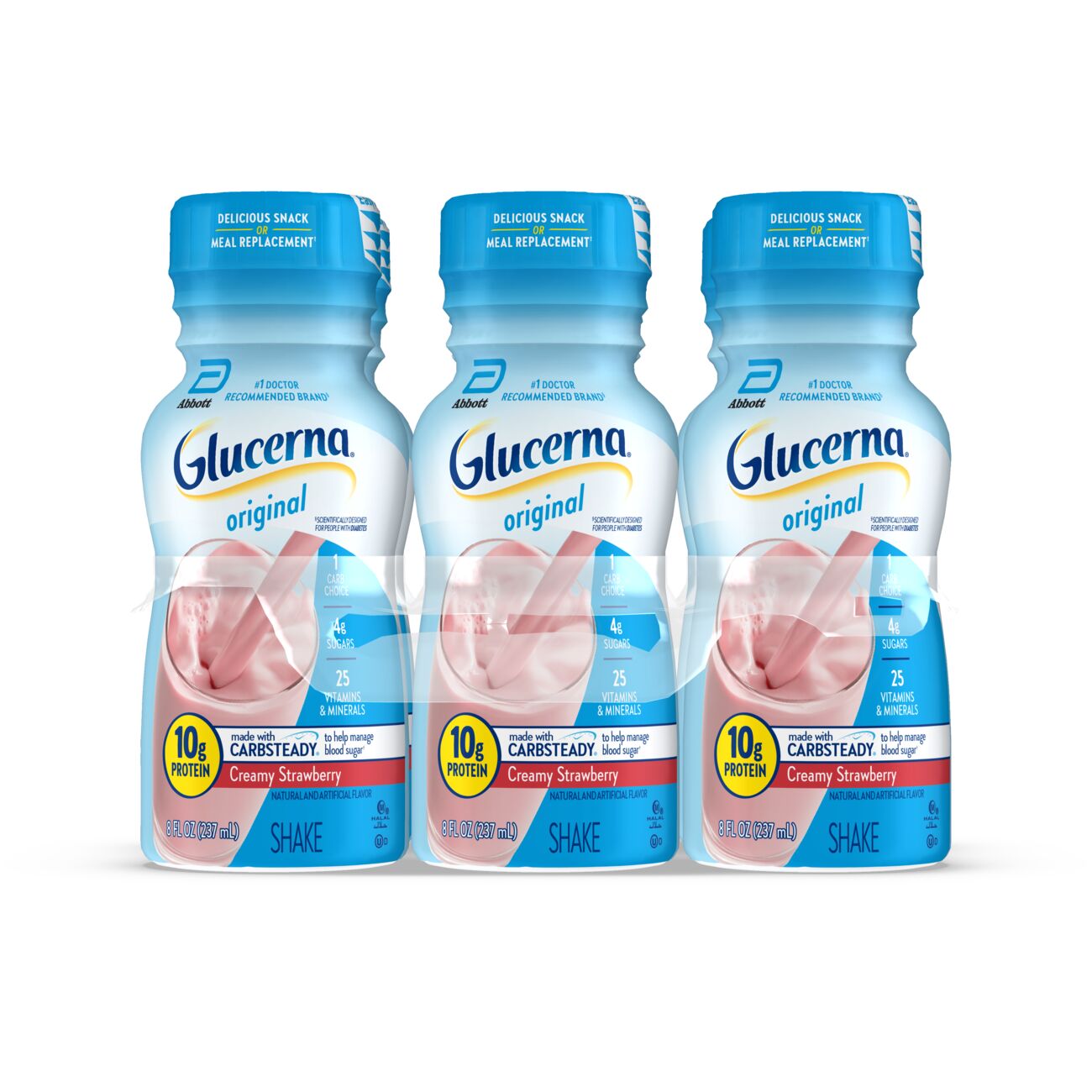 Glucerna Diabetes Nutritional Shake, 8 FL Oz, 6 CT, Creamy Strawberry - 8 Oz , CVS