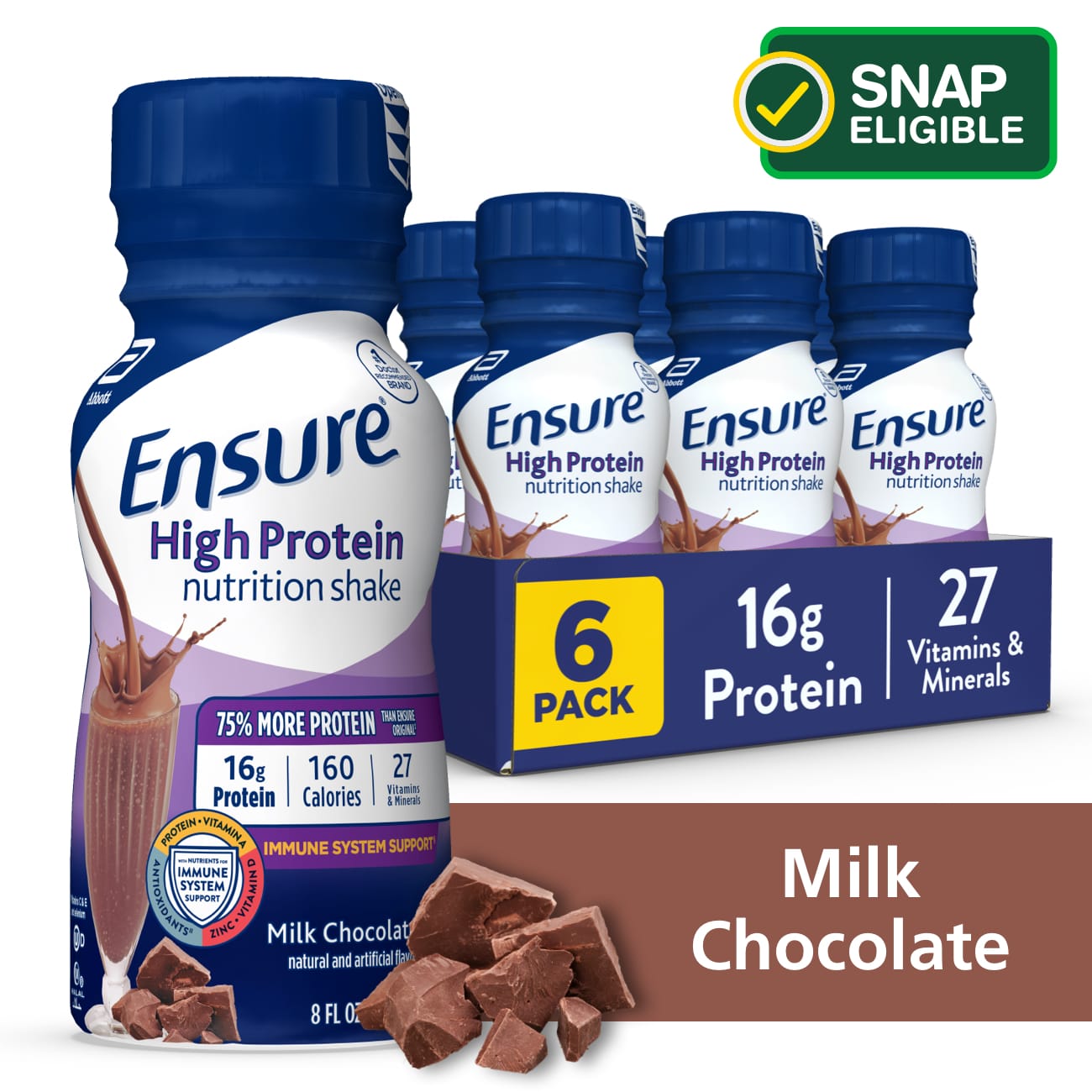 Ensure High Protein Nutrition Shake Milk Chocolate Ready-to-Drink 8 Fl Oz, 6 Ct - 8 Oz , CVS