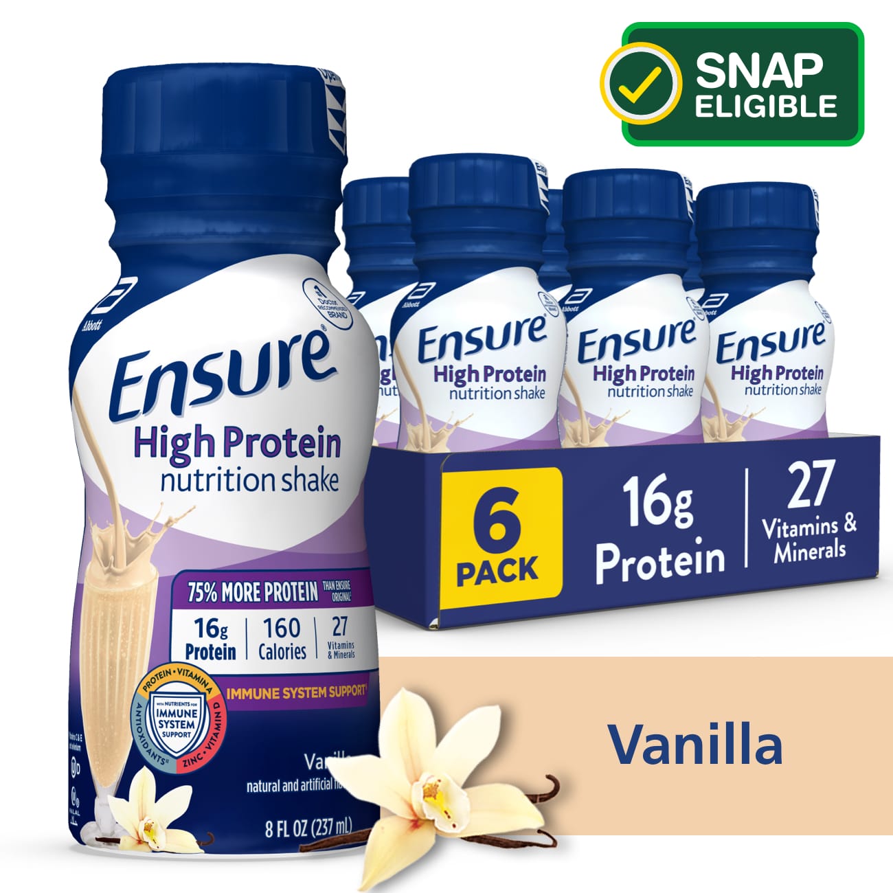 Ensure High Protein Nutrition Shake Vanilla Ready-to-Drink 8 Fl Oz, 6 Ct - 8 Oz , CVS