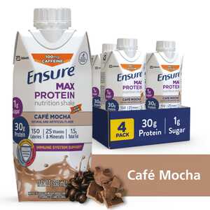 Ensure Max Protein Nutrition Shake, Cafe Mocha, 11 OZ, 4 Ct , CVS