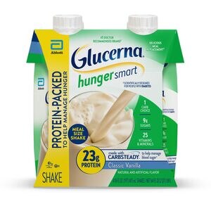 Glucerna Hunger Smart Diabetes Nutritional Shake, 16 FL Oz, 4 CT, Homemade Vanilla - 64 Oz , CVS