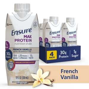  Ensure Max Protein Nutrition Shake French Vanilla Ready-to-Drink 11 fl OZ, 4CT 