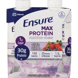  Ensure Max Protein Nutrition Shake Mixed Berry Ready-to-Drink 11 fl OZ, 4CT 