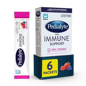 Pedialyte with Immune Support Electrolyte Powder 0.49 oz, 6 CT