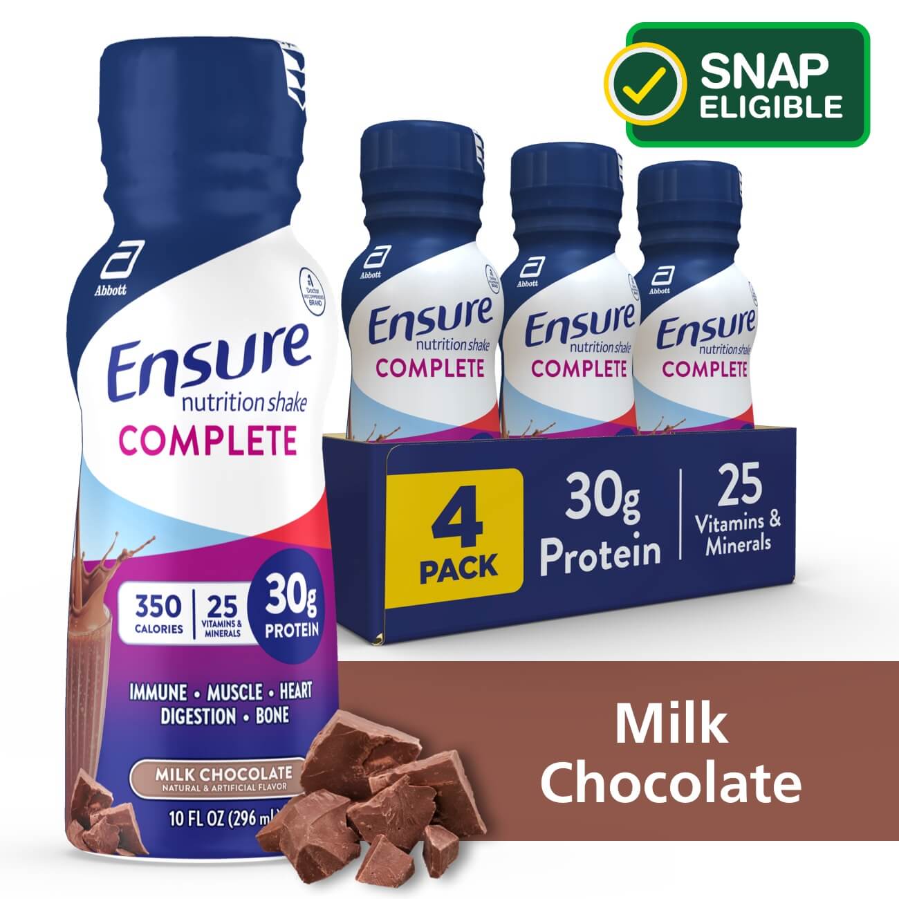 Ensure COMPLETE Nutrition Shake Chocolate Flavor, 10 FL Oz, 4 Ct - 10 Oz , CVS