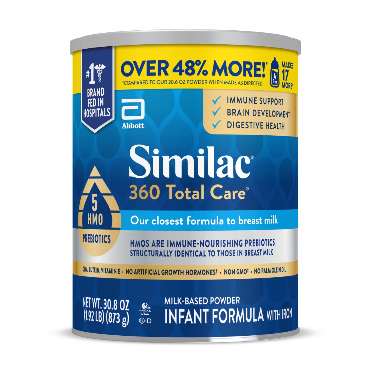 Similac 360 Total Care Infant Formula, Powder 30.8-oz Can