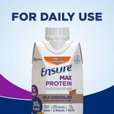 Ensure Max Protein Nutrition Shake With Caffeine, Milk Chocolate, 11 FL OZ, 4 CT, thumbnail image 4 of 16