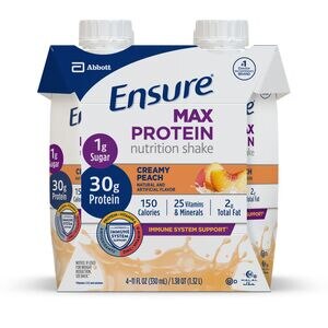 Ensure Max Protein Nutrition Shake, Creamy Peach, 11 OZ, 4 Ct , CVS