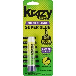 Elmer's Instant Krazy Glue - Pegamento en tubo, cambia de color