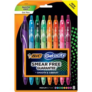 BIC Gel-ocity Quick Dry Fashion Retractable Gel Pen Set, 8 Ct , CVS