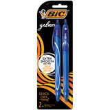 BIC Gel-ocity Quick Dry Gel Pen, Medium Point (0.7mm) Blue, 2 ct, thumbnail image 1 of 6