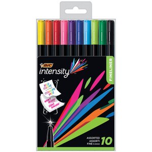 BIC Intensity Fineliner Marker Pen Set, Fine Point, 10 Ct , CVS
