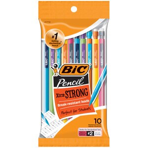 BIC Xtra-Strong Mechanical Pencil, Black, Thick Point (0.9mm), #2 Lead, 10 Ct , CVS