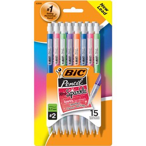 BIC Xtra Sparkle 0.7mm Medium Point Mechanical Pencil Colorful Barrel, 15 Ct , CVS