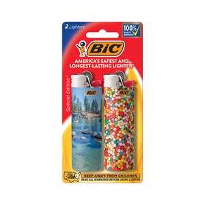 BIC Special Edition Mix Series Lighters, Pocket Style, Safe Child-Resistant, Assorted Colors - 2 Ct , CVS