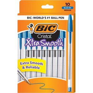 BIC Cristal Xtra Smooth 1mm Medium Point Ball Pen Blue Ink, 10 Ct , CVS