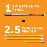 BIC Xtra-Life Mechanical Pencil, Clear Barrel, Medium Point (0.7mm), #2 Lead, 5 ct, thumbnail image 4 of 6