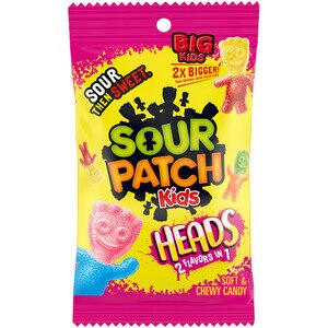  Sour Patch Kids Heads, 2-Flavors-In-1, 8 OZ 