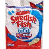 Swedish Fish, Mini Red, White & Blue Soft & Chewy Candy 1.8 Lbs, thumbnail image 1 of 3