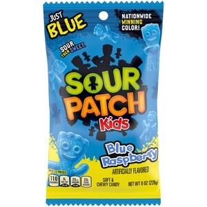 Sour Patch Kids Blue Raspberry Soft & Chewy Candy, 8 OZ
