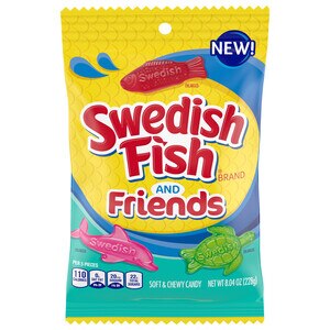 Swedish Fish And Friends Soft & Chewy Candy, 8.04 OZ
