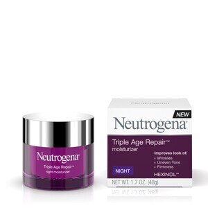 Neutrogena Triple Age Repair - Hidratante facial antienvejecimiento, para la noche, 1.7 oz