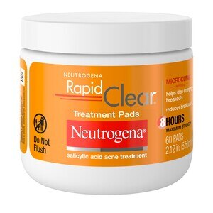 Neutrogena Rapid Clear - Almohadillas de tratamiento antiacné, potencia máxima, 60 u.