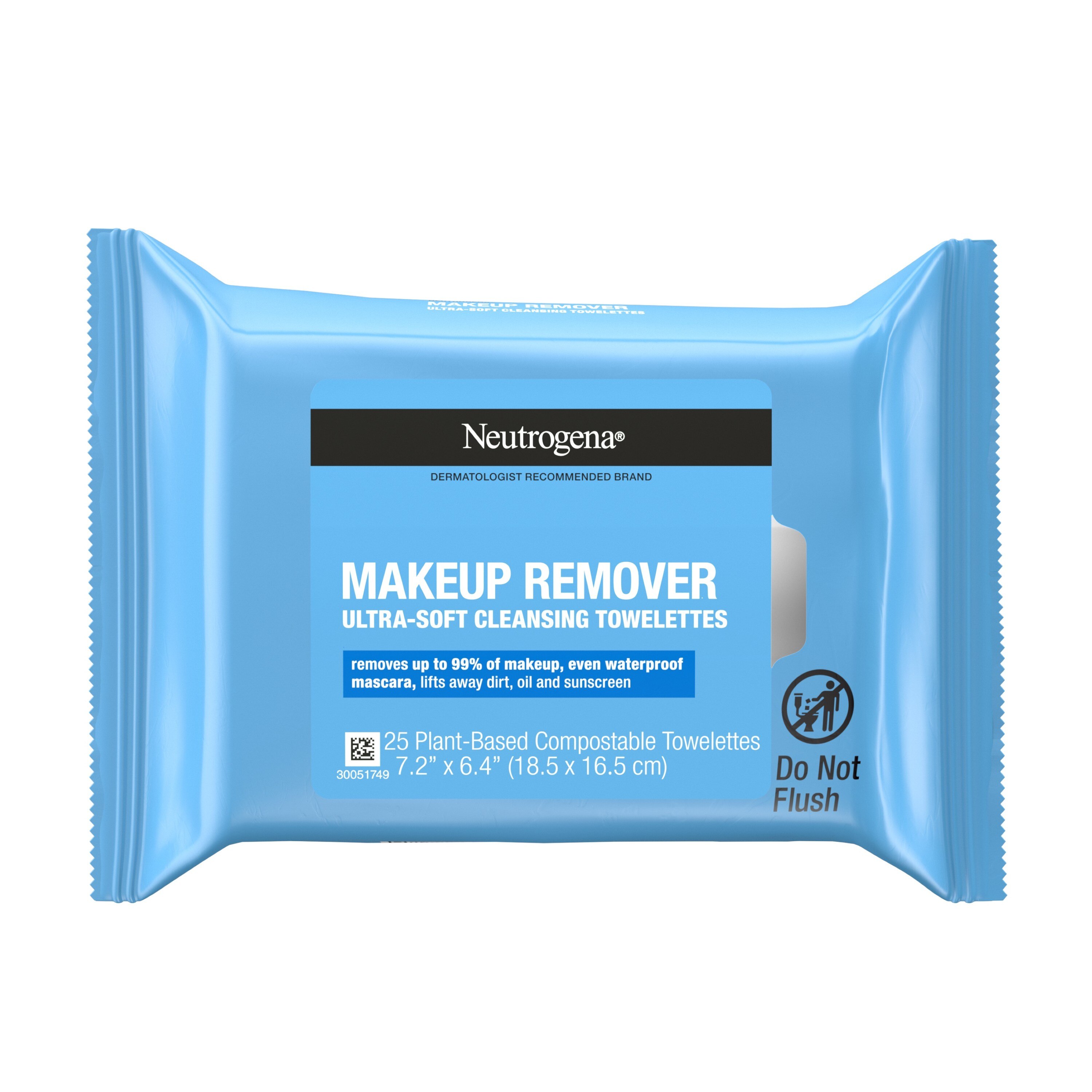 Neutrogena Makeup Remover Cleansing Towelettes Refill Pack, 25/Pack