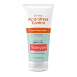 Neutrogena Oil-Free Acne Stress Control Power-Cream Wash, 6 OZ, thumbnail image 1 of 5