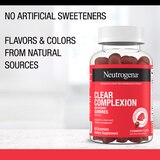 Neutrogena Clear Complexion Antioxidant Gummies, Strawberry, 60 CT, thumbnail image 2 of 14