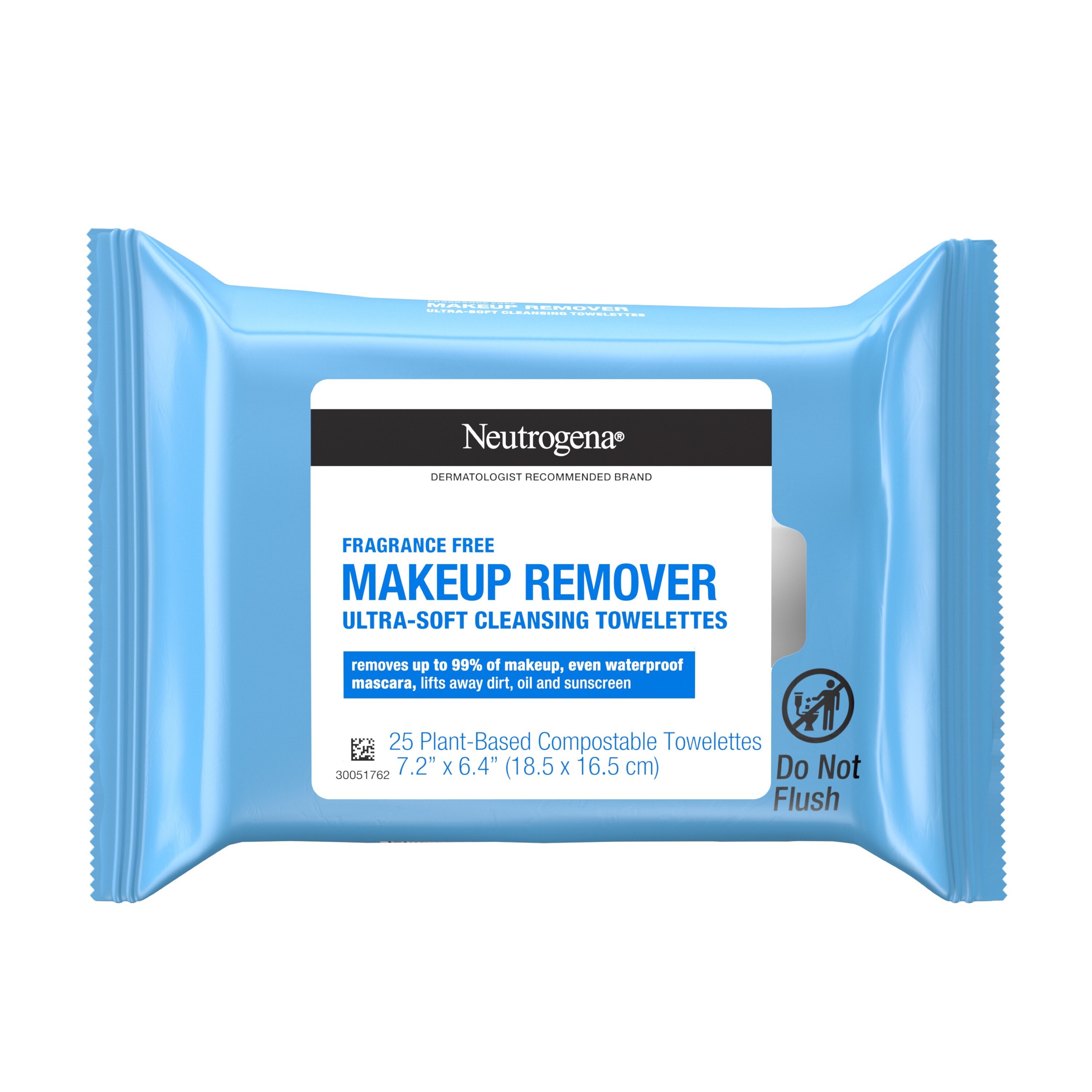 Neutrogena Cleansing Makeup Remover Cleansing Towelettes, Fragrance Free, 25/Pack