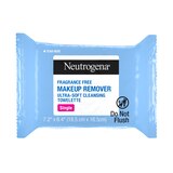 Neutrogena Fragrance-Free Makeup Remover Face Wipe Singles, 20CT, thumbnail image 5 of 10