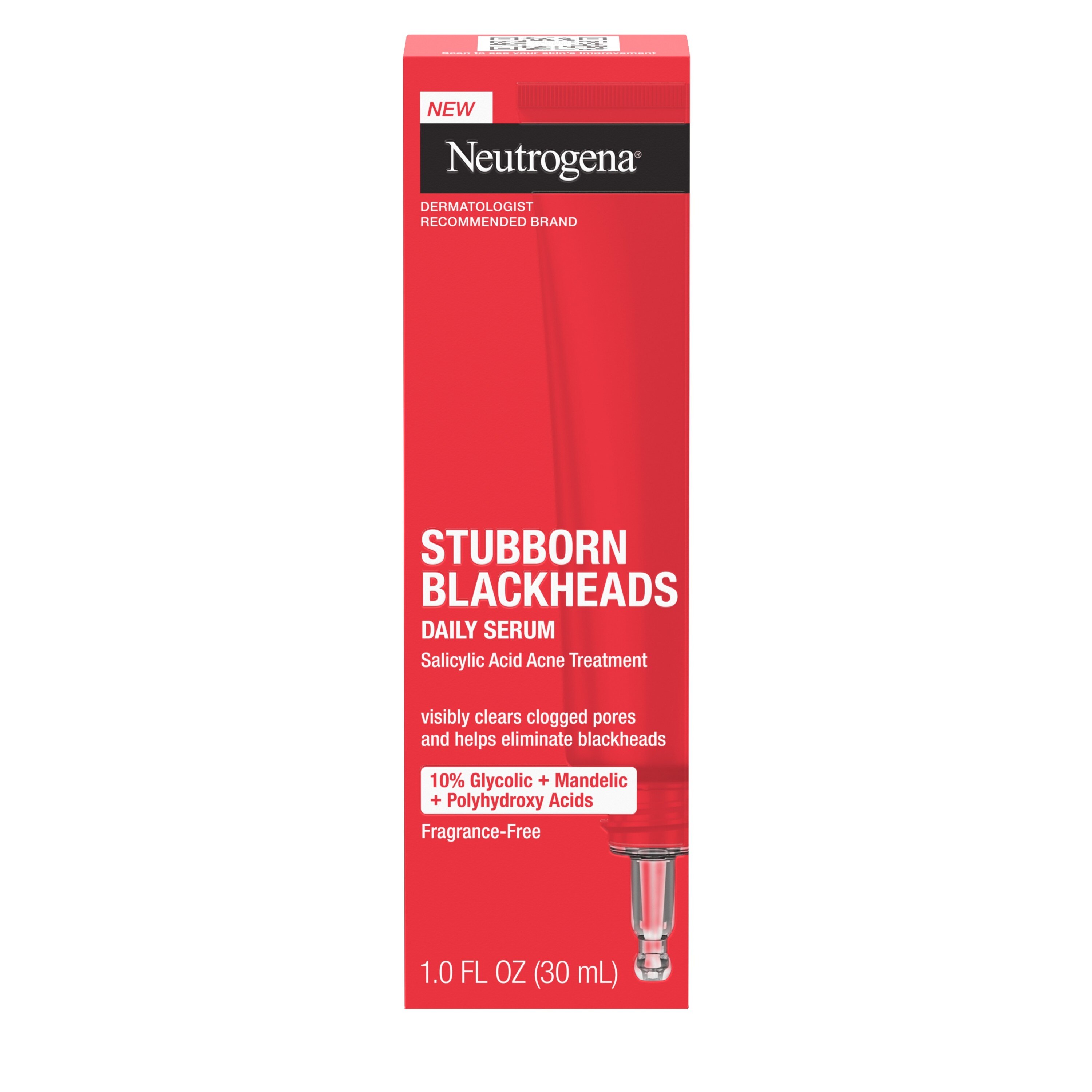 Neutrogena Stubborn Blackheads Daily Acne Facial Serum, 1 OZ