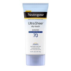 Neutrogena Ultra Sheer Dry-Touch SPF 70 Sunscreen Lotion, Value Size, 5 OZ