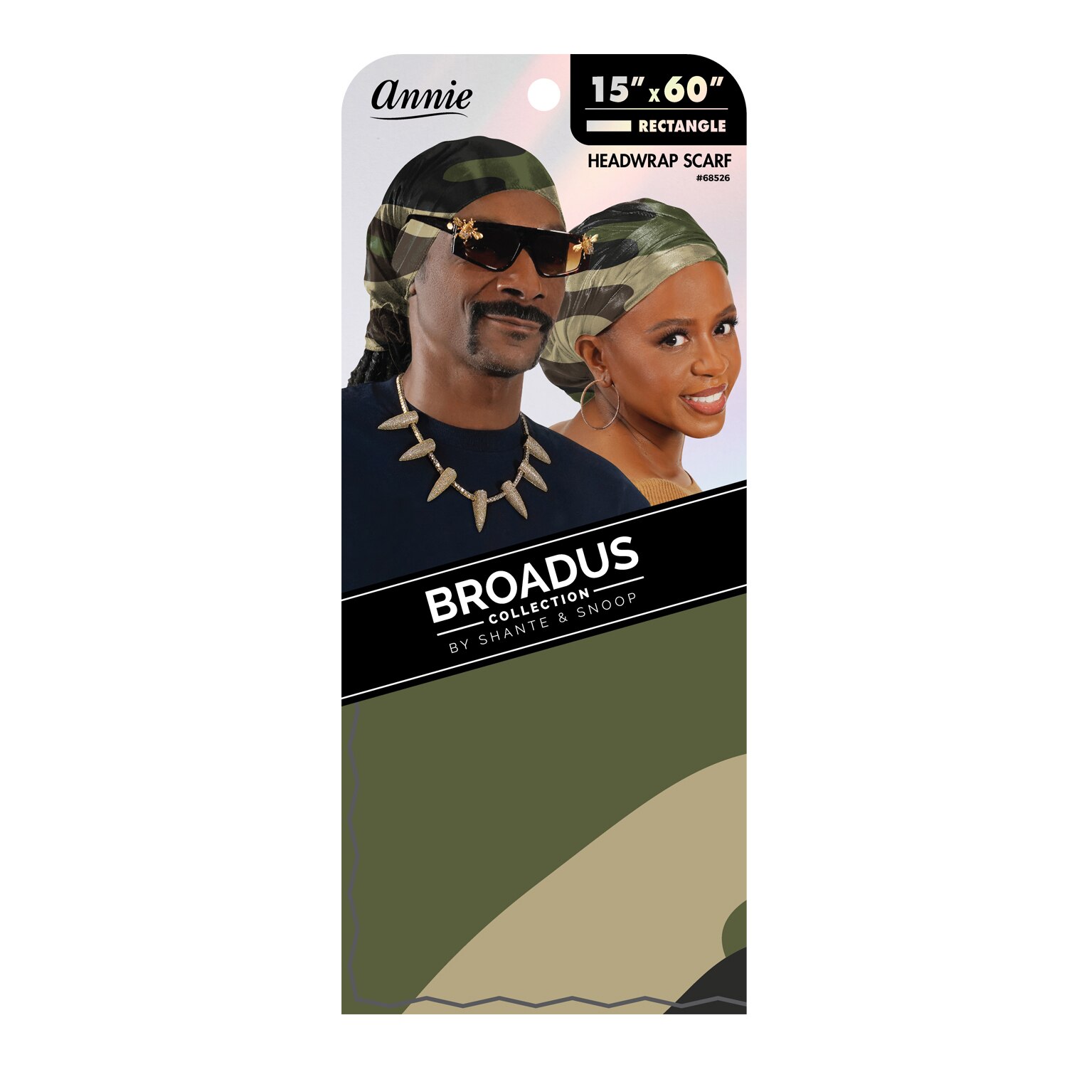 Annie Broadus Collection Headwrap Scarf, Camo, 60 In. X 15 In. , CVS