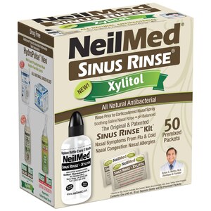 NeilMed Sinus Rinse Xylitol Kit with Refill Packets, 50 CT