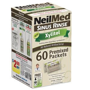 NeilMed Sinus Rinse Xylitol Refill Packets, 60CT