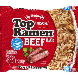 Nissin Top Ramen Oodles Of Noodles, Beef Flavor