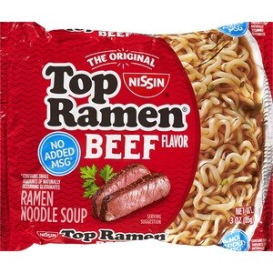 Nissin Top Ramen Oodles Of Noodles, Beef Flavor, 3 Oz , CVS