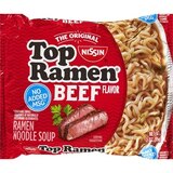 Nissin Top Ramen Oodles Of Noodles, Beef Flavor, 3 oz, thumbnail image 1 of 4