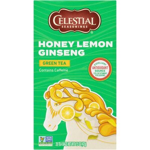 Celestial Seasonings Honey Lemon Ginseng Green Tea Bags, 20 Ct, 1.5 Oz , CVS
