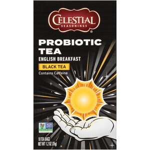 Celestial Seasonings Probiotic Tea English Breakfast Black Tea Bags, 18 CT