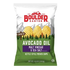 Boulder Canyon Malt Vinegar & Sea Salt Avocado Oil Kettle Chips, 5.25 OZ
